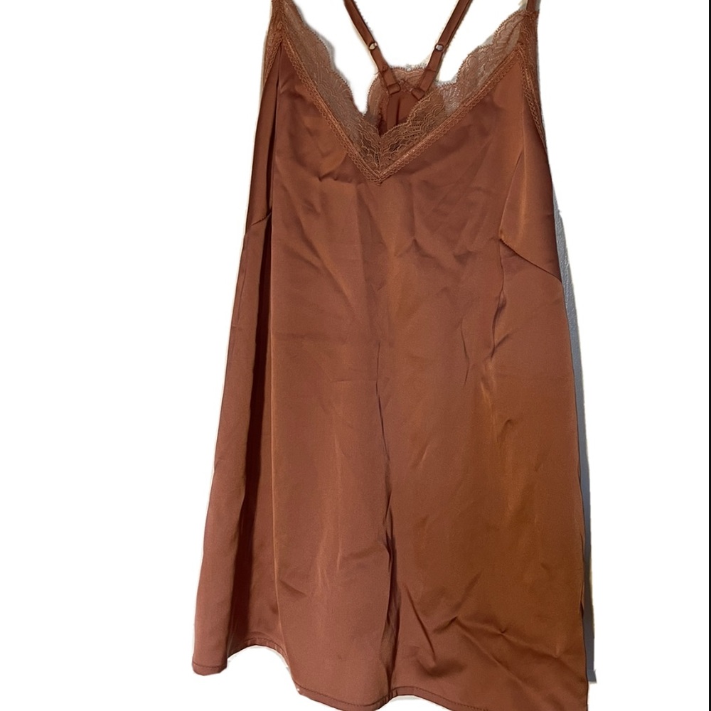 Cosette Lace Copper Scoop shirt Size: Small